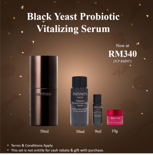 Black Yeast Probiotic Vitalizing Serum With Infinity Gifts